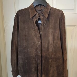 Chocolate Suede  Long Sleeve Shirt